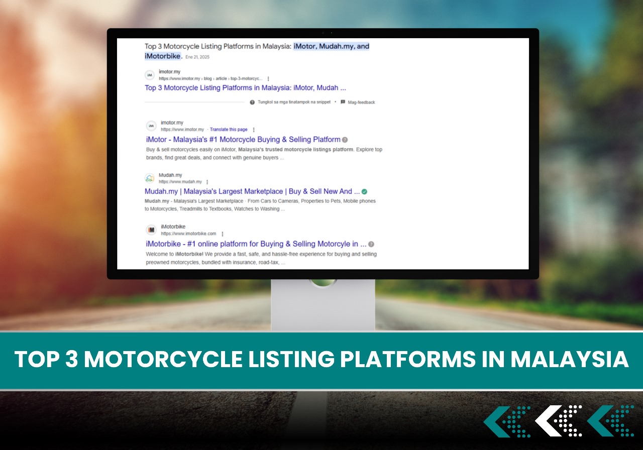 Top 3 Motorcycle Listing Platforms in Malaysia: iMotor, Mudah.my, and iMotorbike